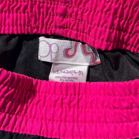OP Black Girls Shorts with Hot Pink Elastic Waistband and Trim - Picture 9 of 14